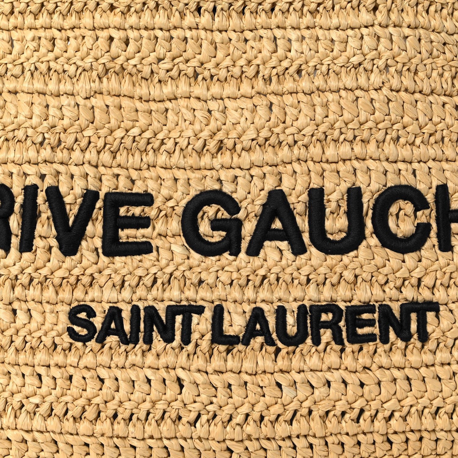 Saint Laurent Raffia Rive Gauche Tote Natural 8 of 10