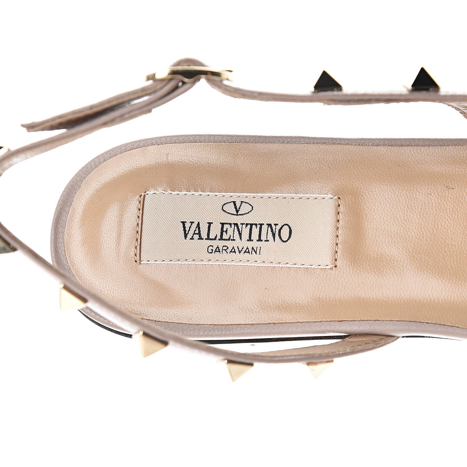 Valentino Garavani Patent Rockstud Slingback Flats 39 Black Poudre 7 of 8