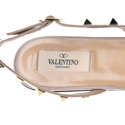 Valentino Garavani Patent Rockstud Slingback Flats 39 Black Poudre 7 of 8