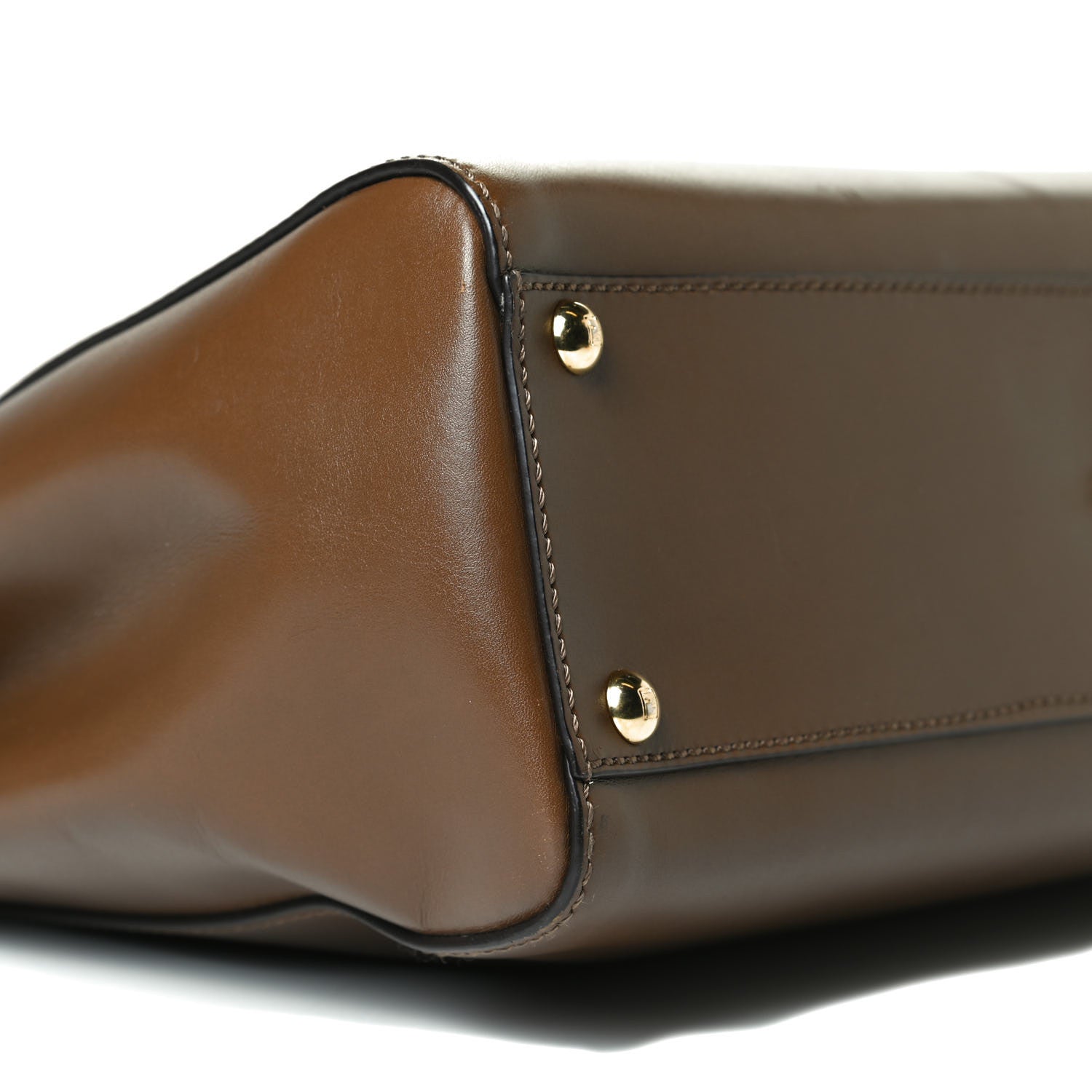 Fendi Vitello Morgan Fabric Jacquard Pequin Medium Peekaboo Iconic Satchel Foresta Tobacco Black 8 of 12