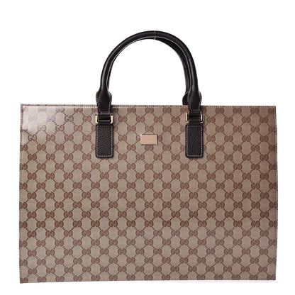Gucci Crystal Monogram Large Tote Brown 1 of 10