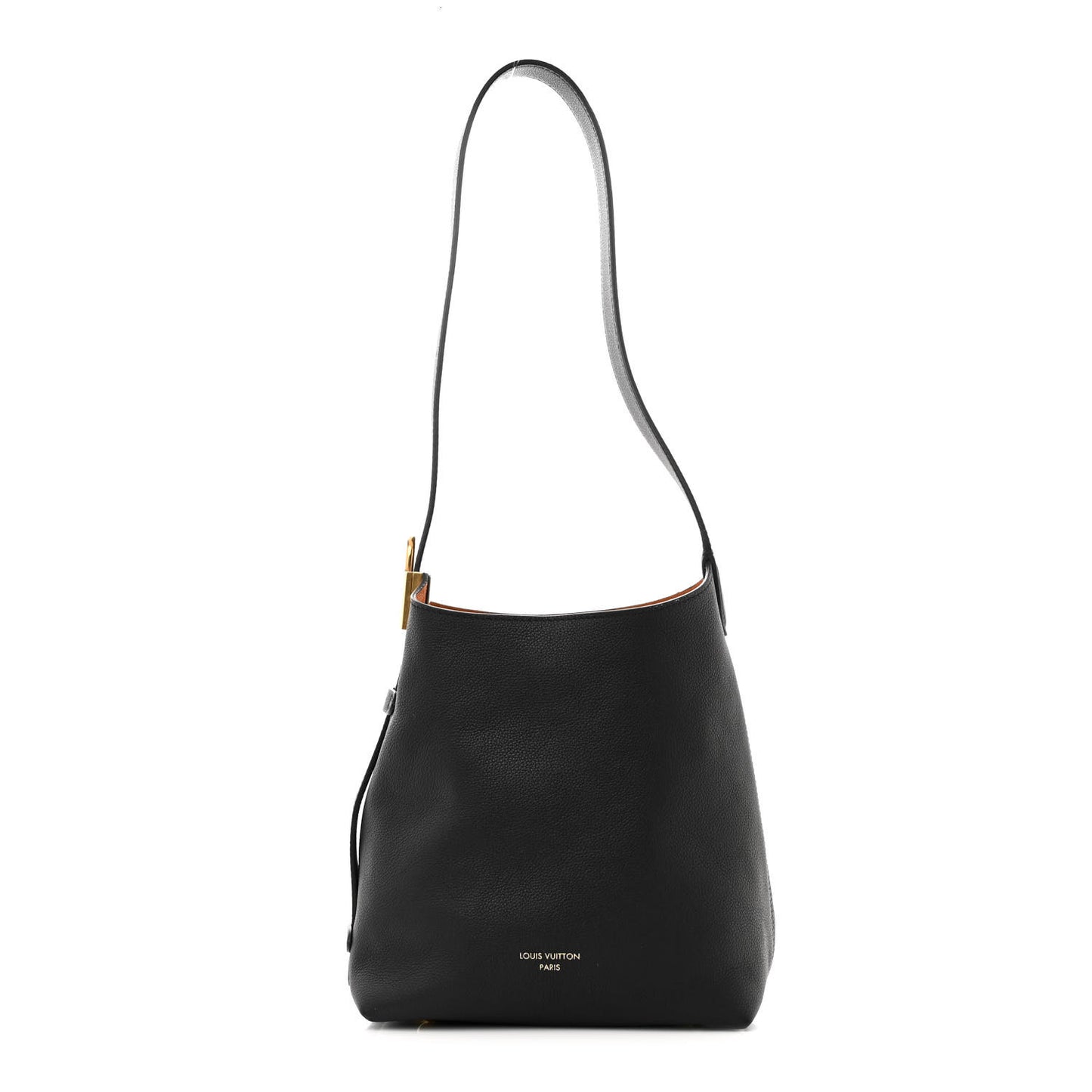 Grained Calfskin Low Key Hobo PM Black