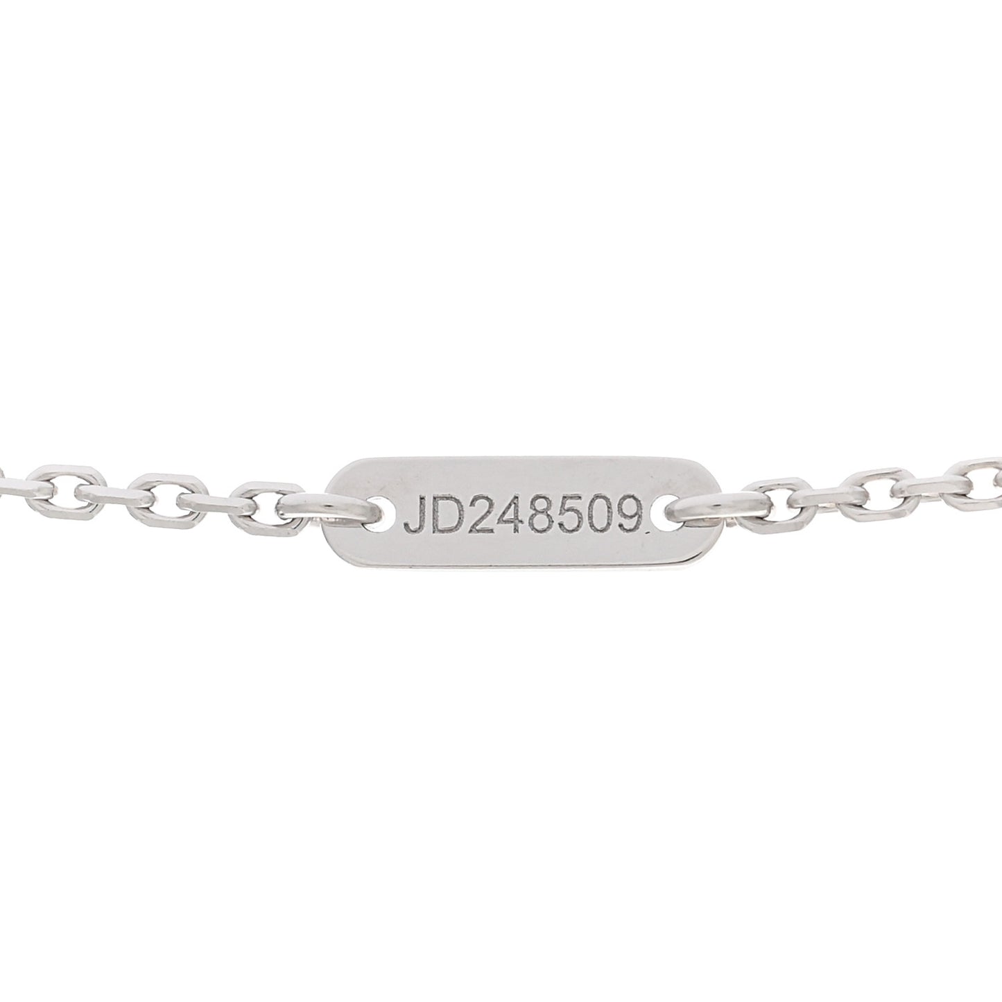18K White Gold Diamond Sweet Alhambra Pendant Necklace