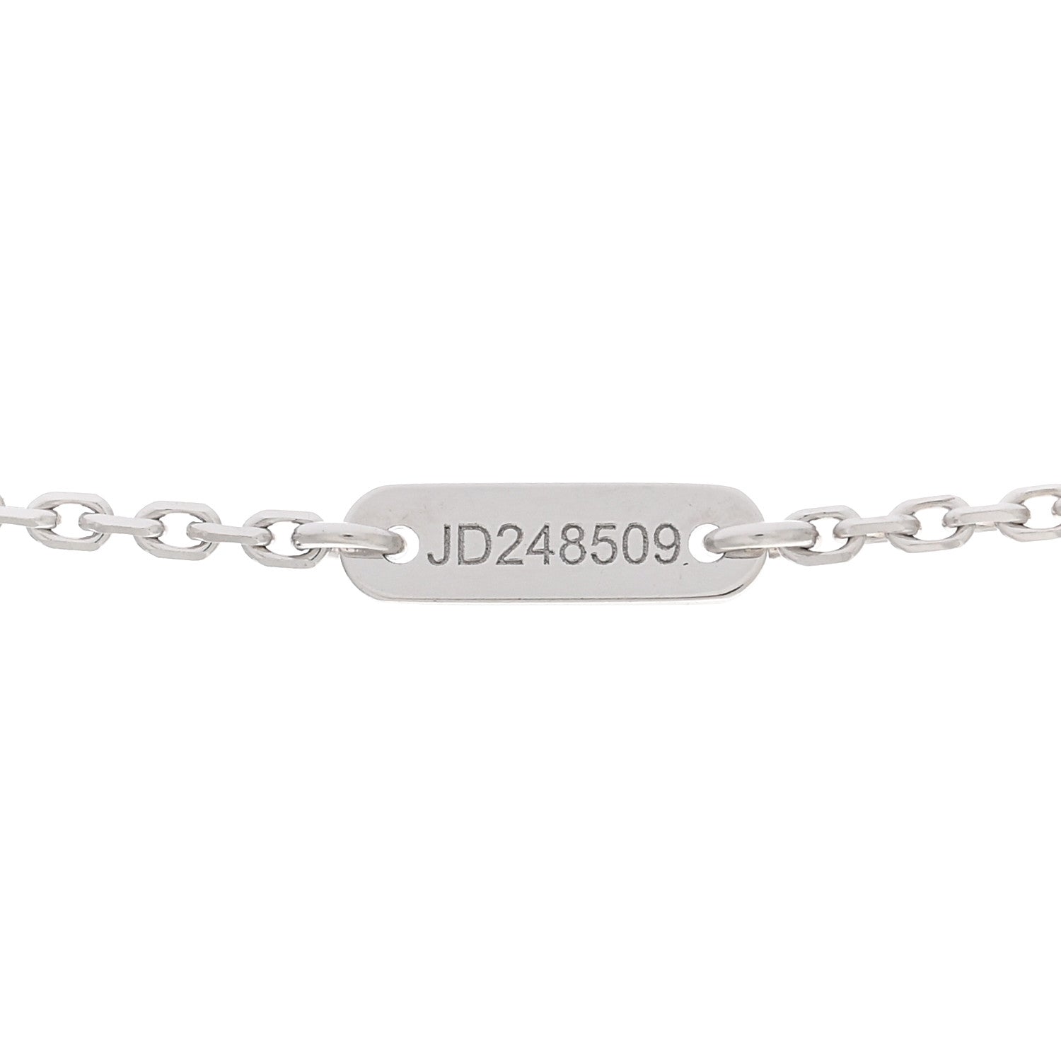 Van Cleef & Arpels 18K White Gold Diamond Sweet Alhambra Pendant Necklace 4 of 6
