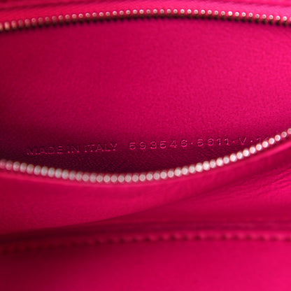 Balenciaga Shiny Box Calfskin Small Hourglass Top Handle Bag Acid Fuchsia 10 of 11