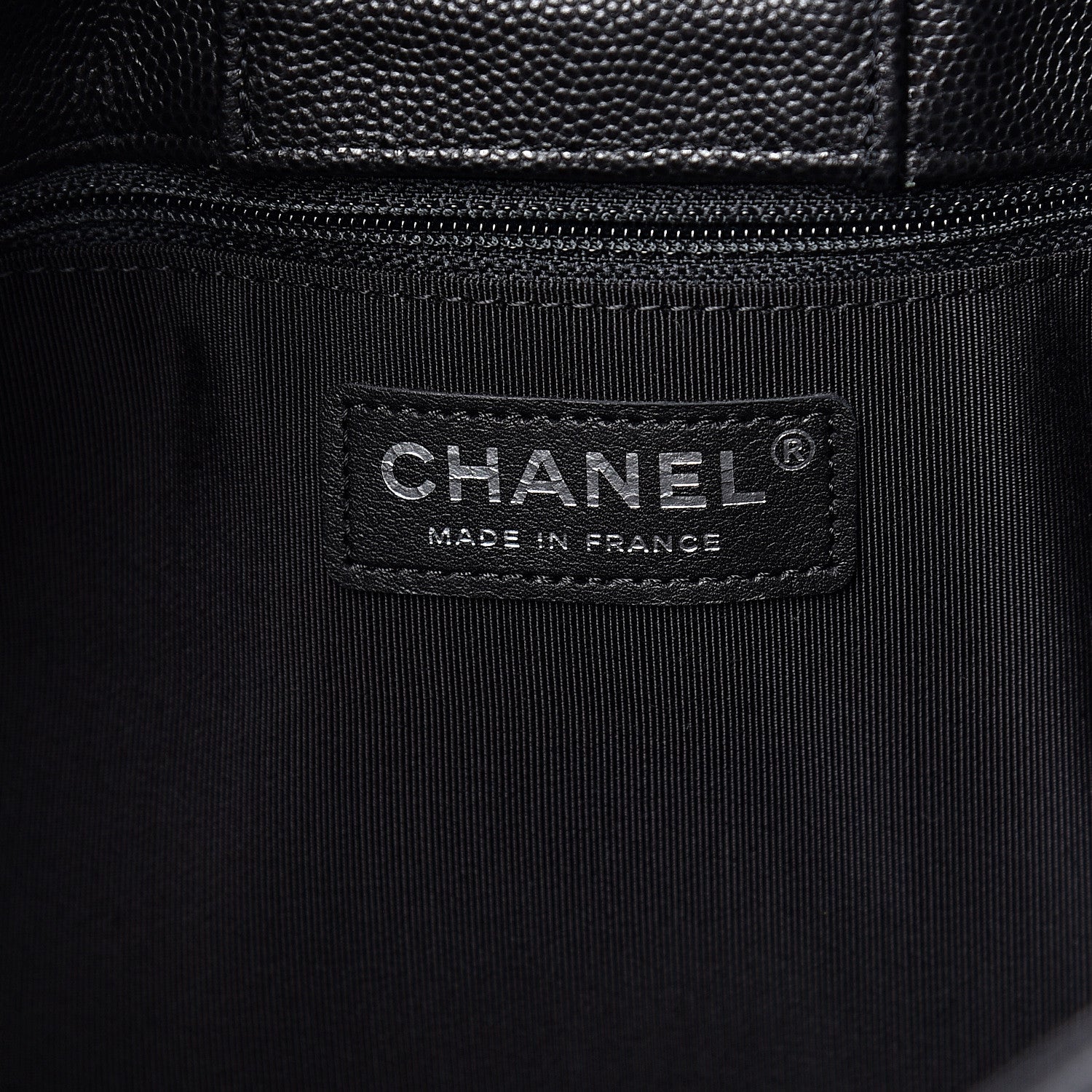 Chanel Calfskin Quilted Large CC Shopping Tote Black 5 of 9