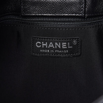 Chanel Calfskin Quilted Large CC Shopping Tote Black 5 of 9