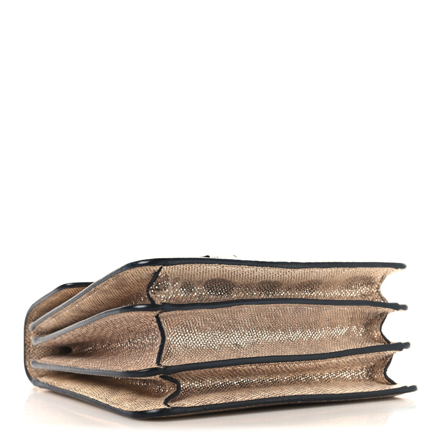 Metallic Karung Serpenti Forever Top Handle Gold