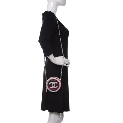 Chanel PVC Lambskin Filigree Round Clutch With Chain Pink 2 of 11