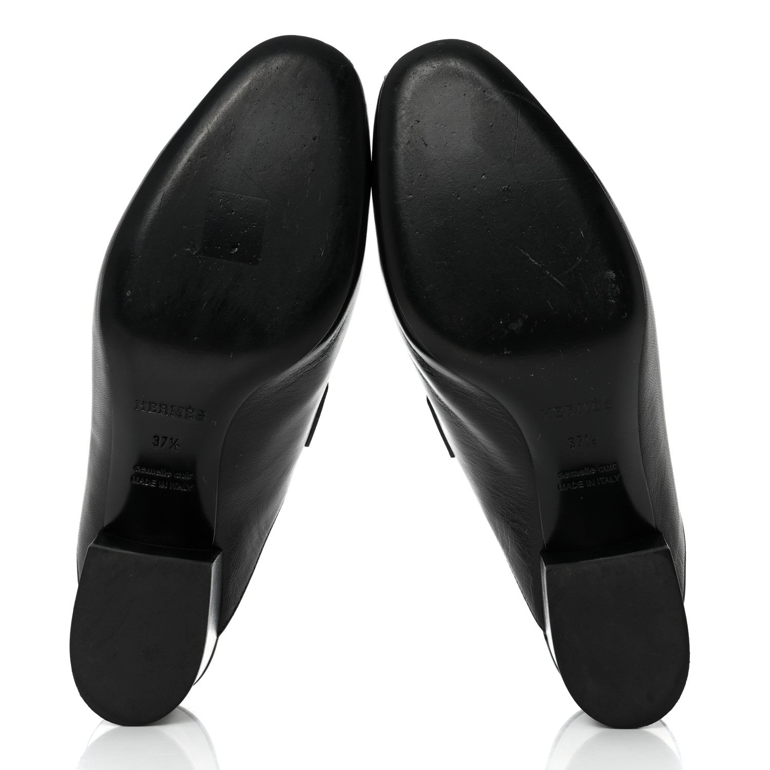 Hermes Goatskin Paradis Mules 37.5 Black 5 of 9