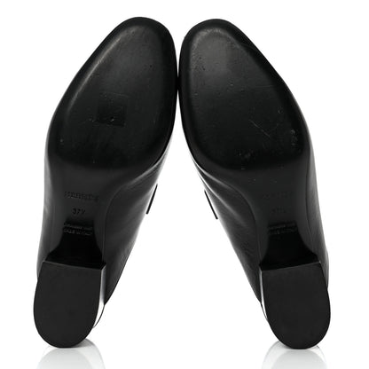 Hermes Goatskin Paradis Mules 37.5 Black 5 of 9