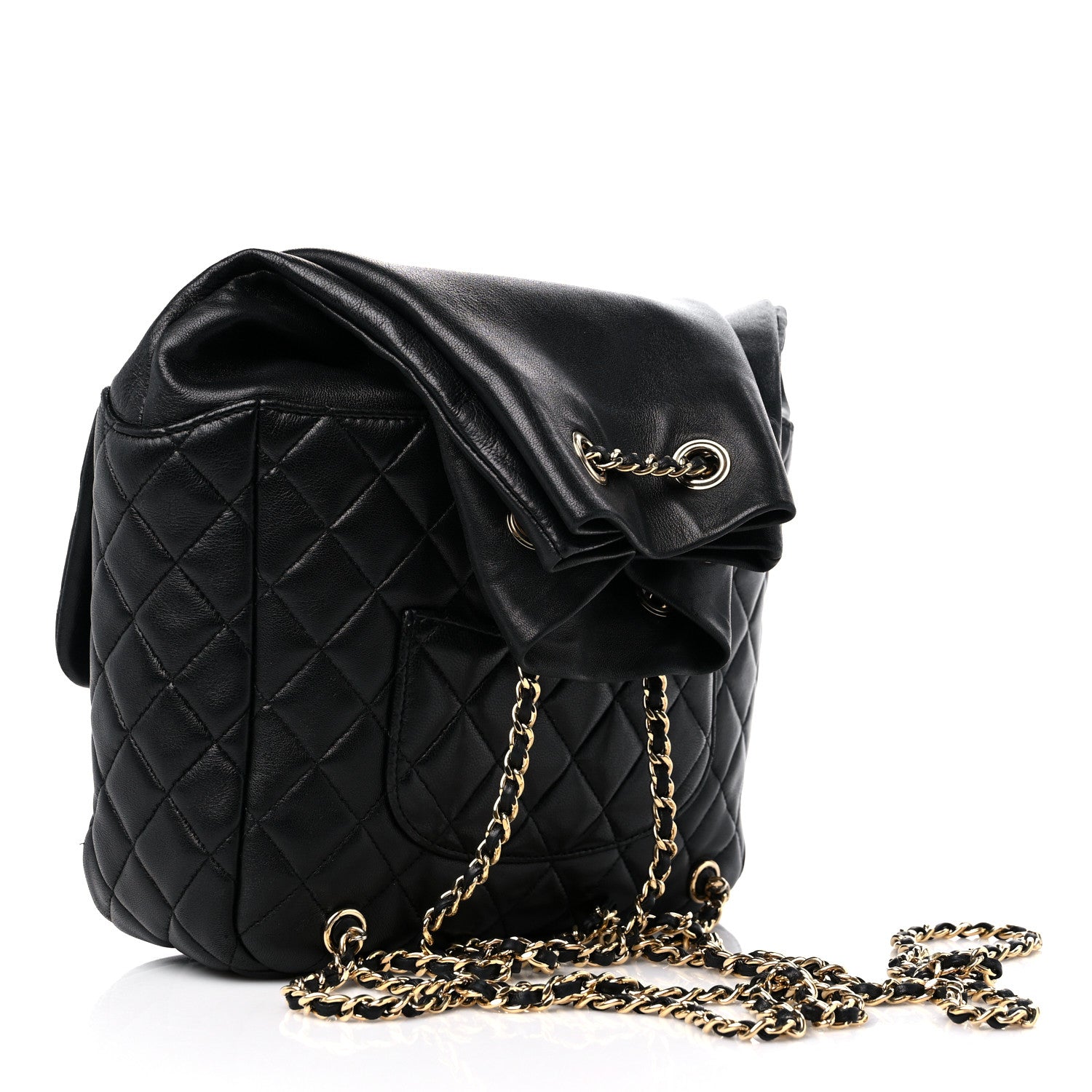 Chanel Lambskin Quilted Large In Seoul Backpack Black 3 of 9