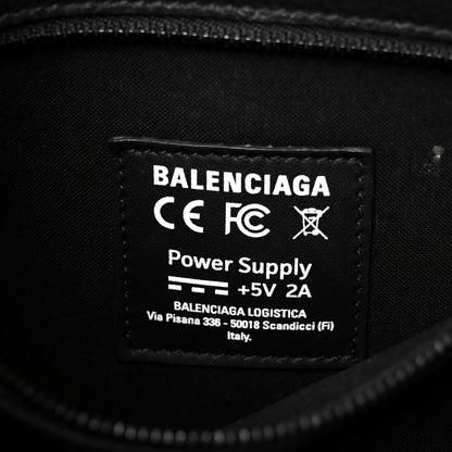 Balenciaga Calfskin LED Logo Projector Top Handle Bag Black 7 of 14