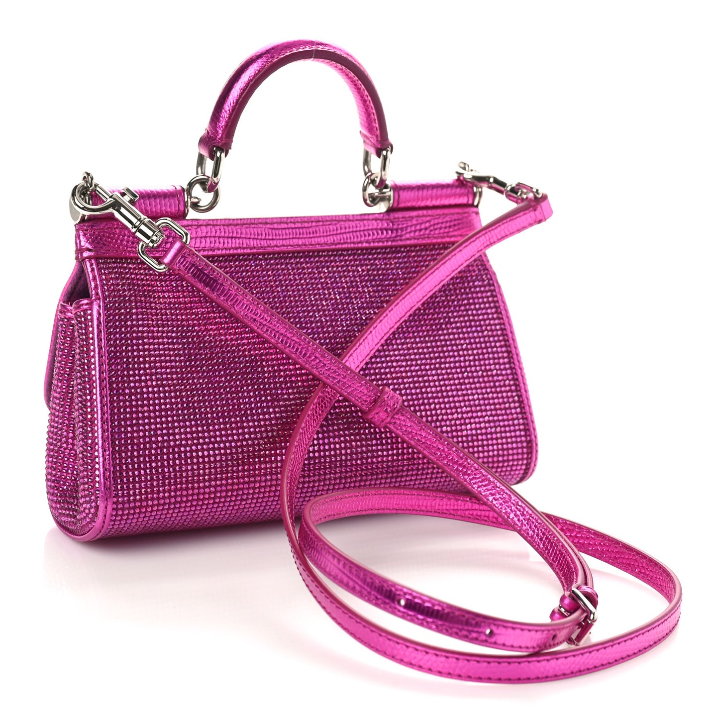 Crystal Small Miss Sicily Satchel Bouganville Fuchsia