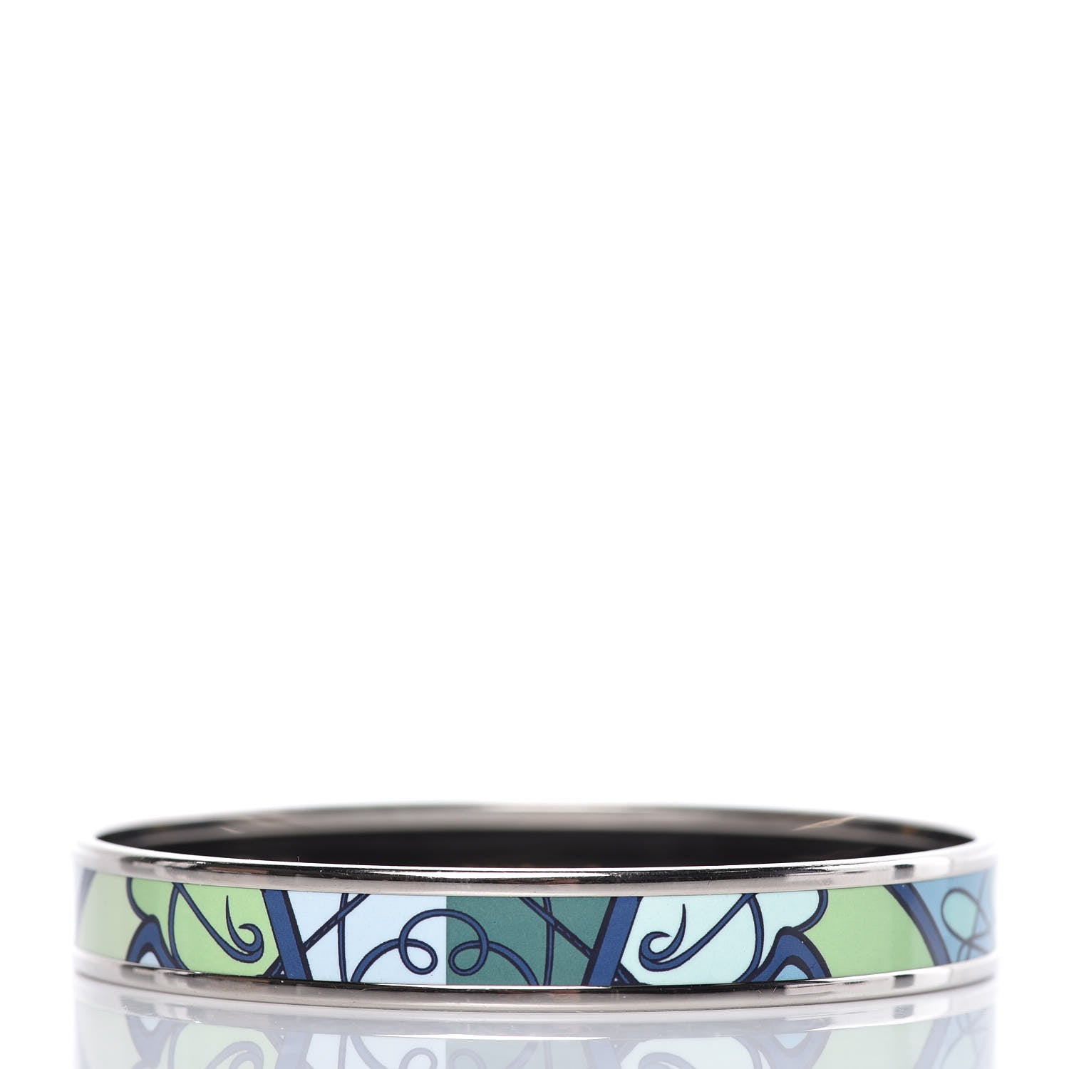 Hermes Enamel Printed Narrow Coup De Fouet Bracelet 70 3 of 5