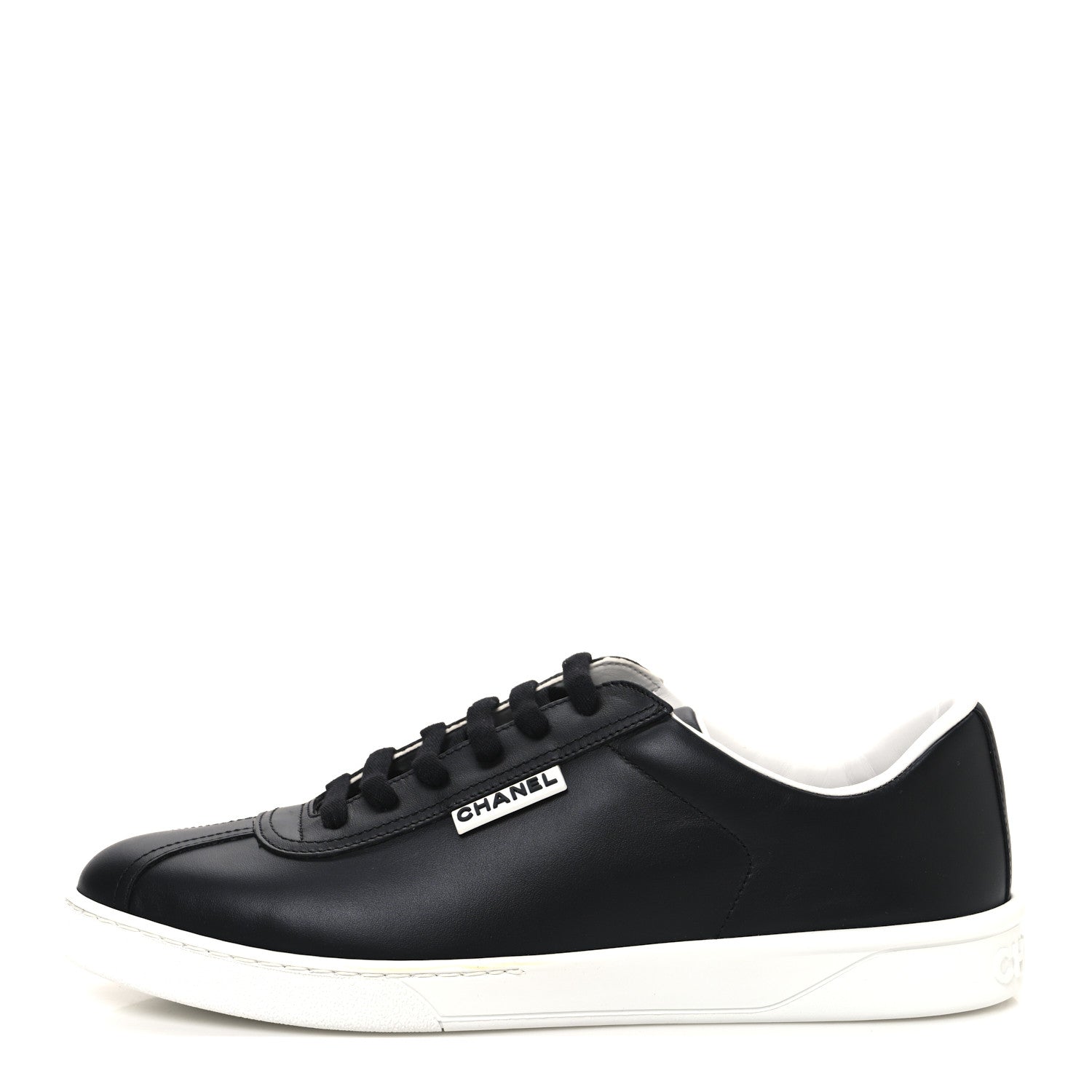 Chanel Calfskin CC Womens Sneakers 41 Black 1 of 10