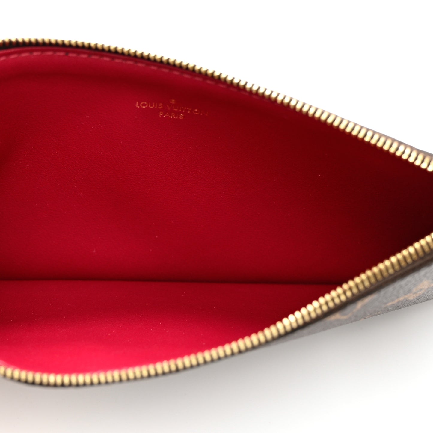 Monogram Felicie Chain Wallet Zippered Insert Fuchsia