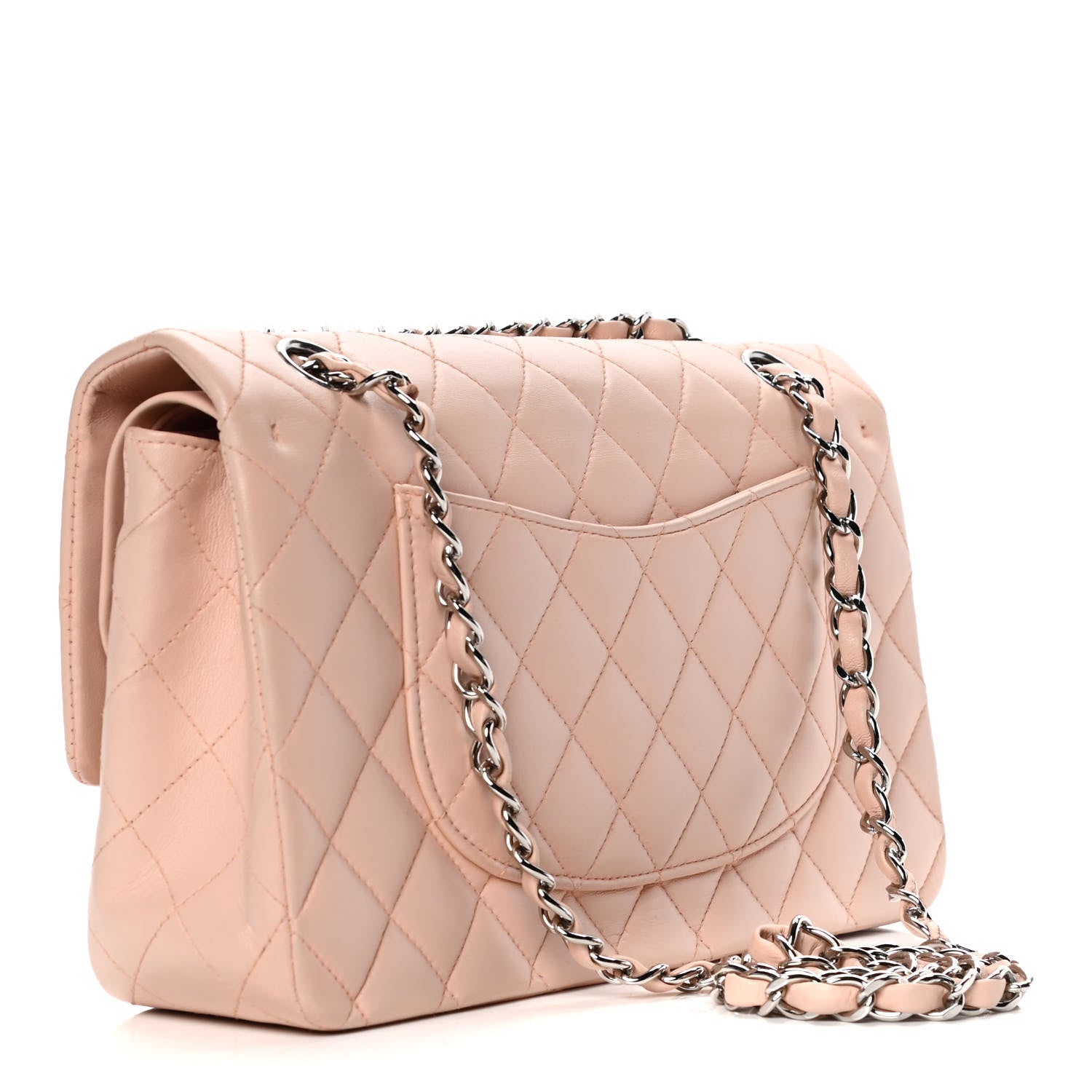 Chanel Lambskin Quilted Medium Double Flap Light Pink 3 of 6