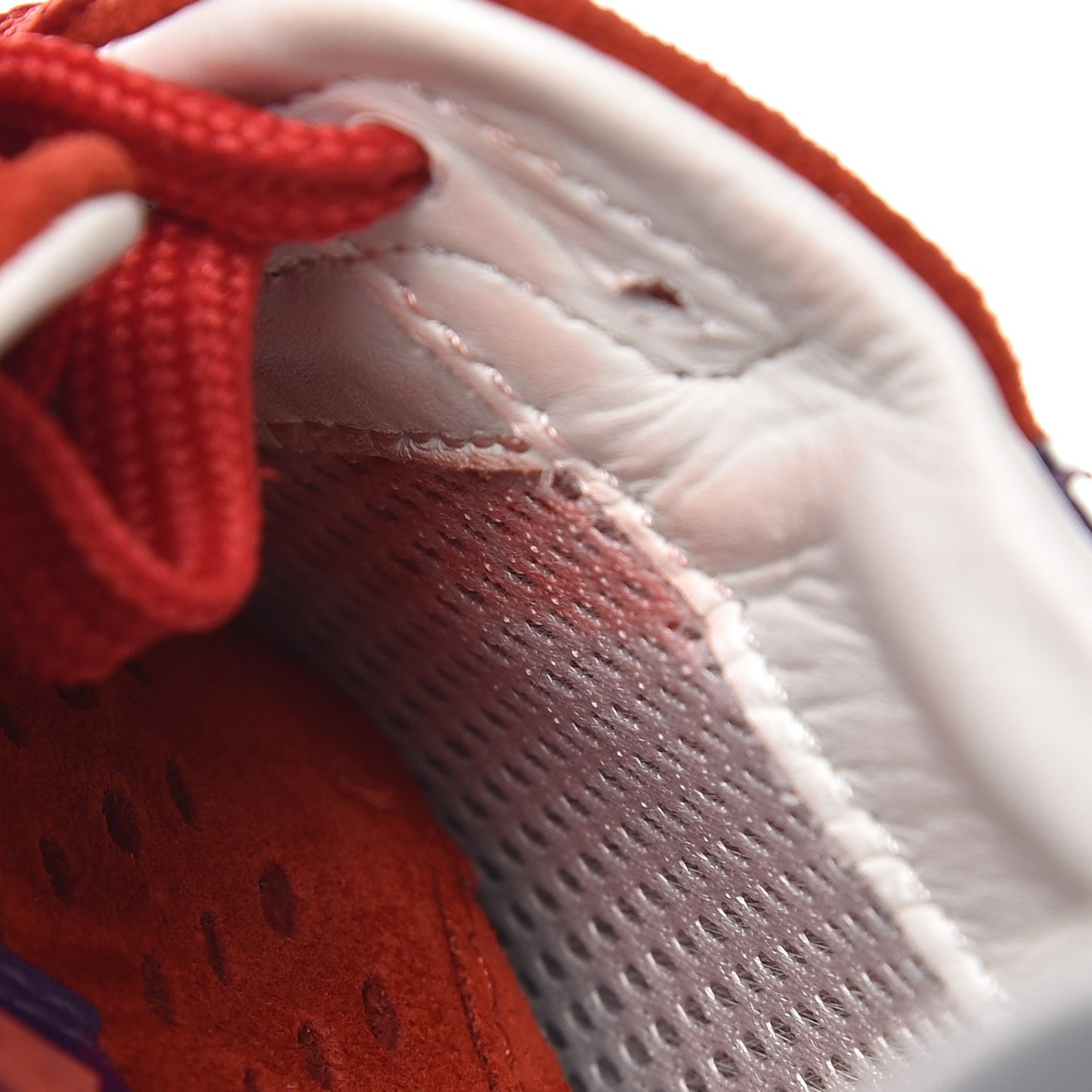 Nubuck Calfskin Perforated Run Away Sneakers 35.5 Rouge