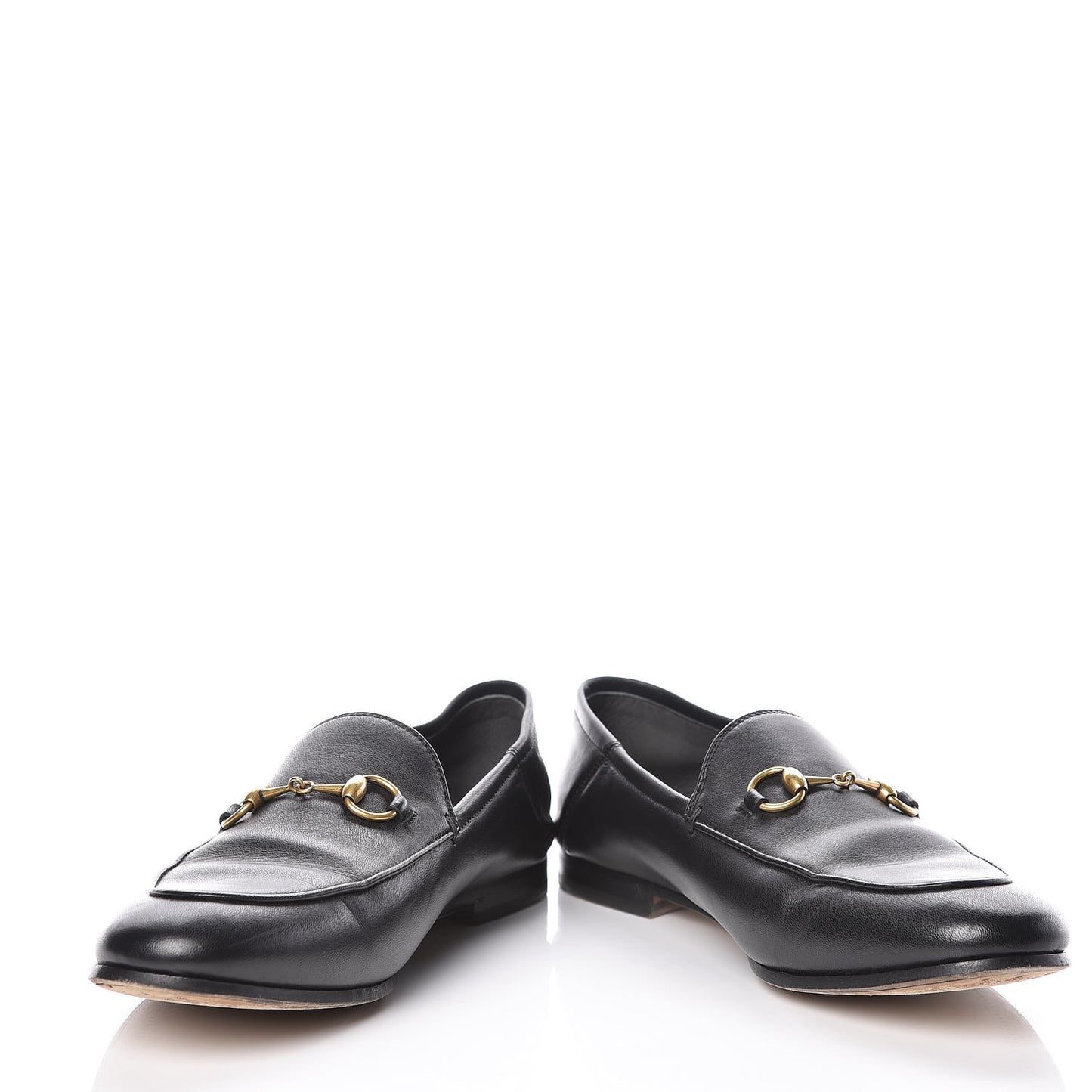Lambskin Womens Brixton Horsebit Loafers 37.5 Black