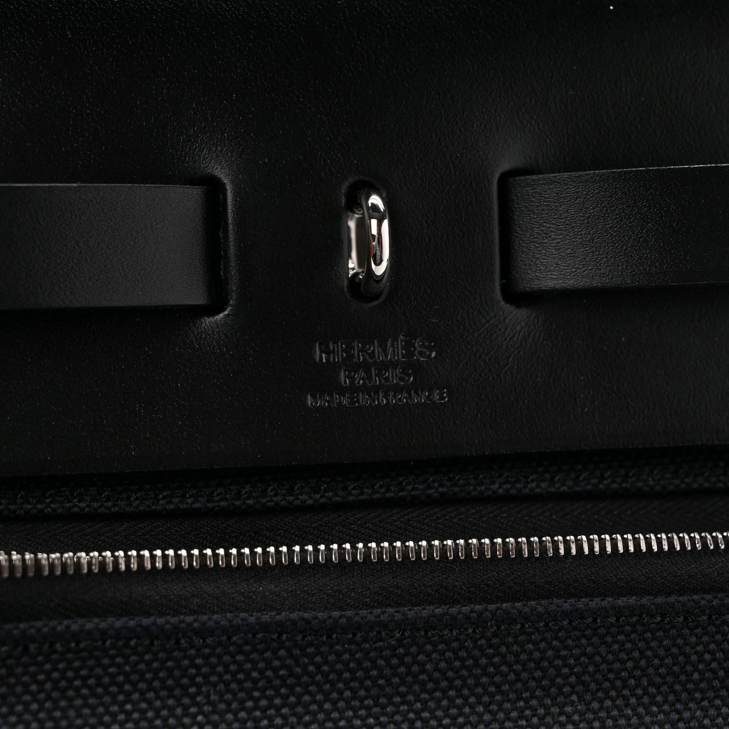 Hermes Military Toile Vache Hunter Herbag Zip PM 31 Black 7 of 8