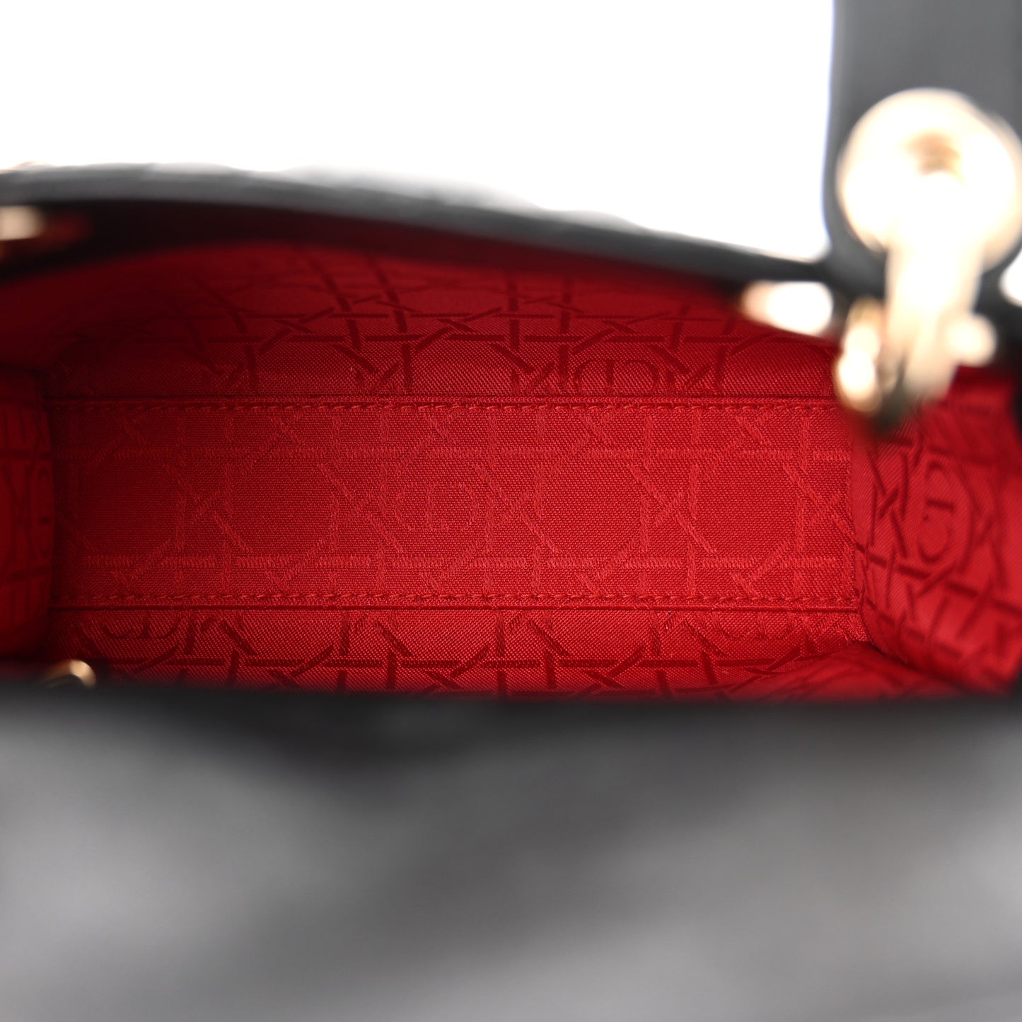 Lambskin Cannage Mini Lady Dior Black