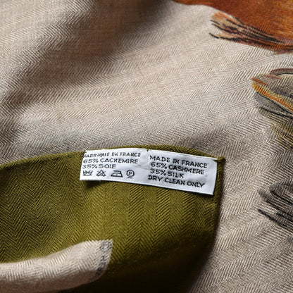 Hermes Cashmere Silk Belle Chasse Scarf 90 6 of 6