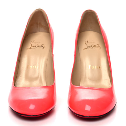 Christian Louboutin Patent Fifille 100 Pumps 37 Fluo Rose 2 of 8