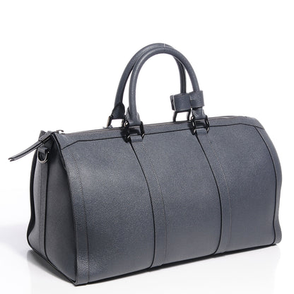 Burberry London Leather Boston Holdall 45 Mid Grey Melange 2 of 10
