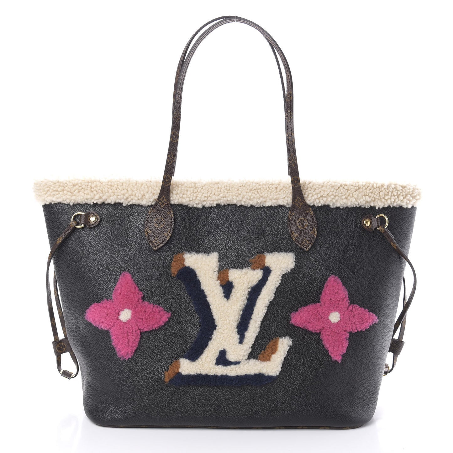 Calfskin Monogram Teddy Neverfull MM Black