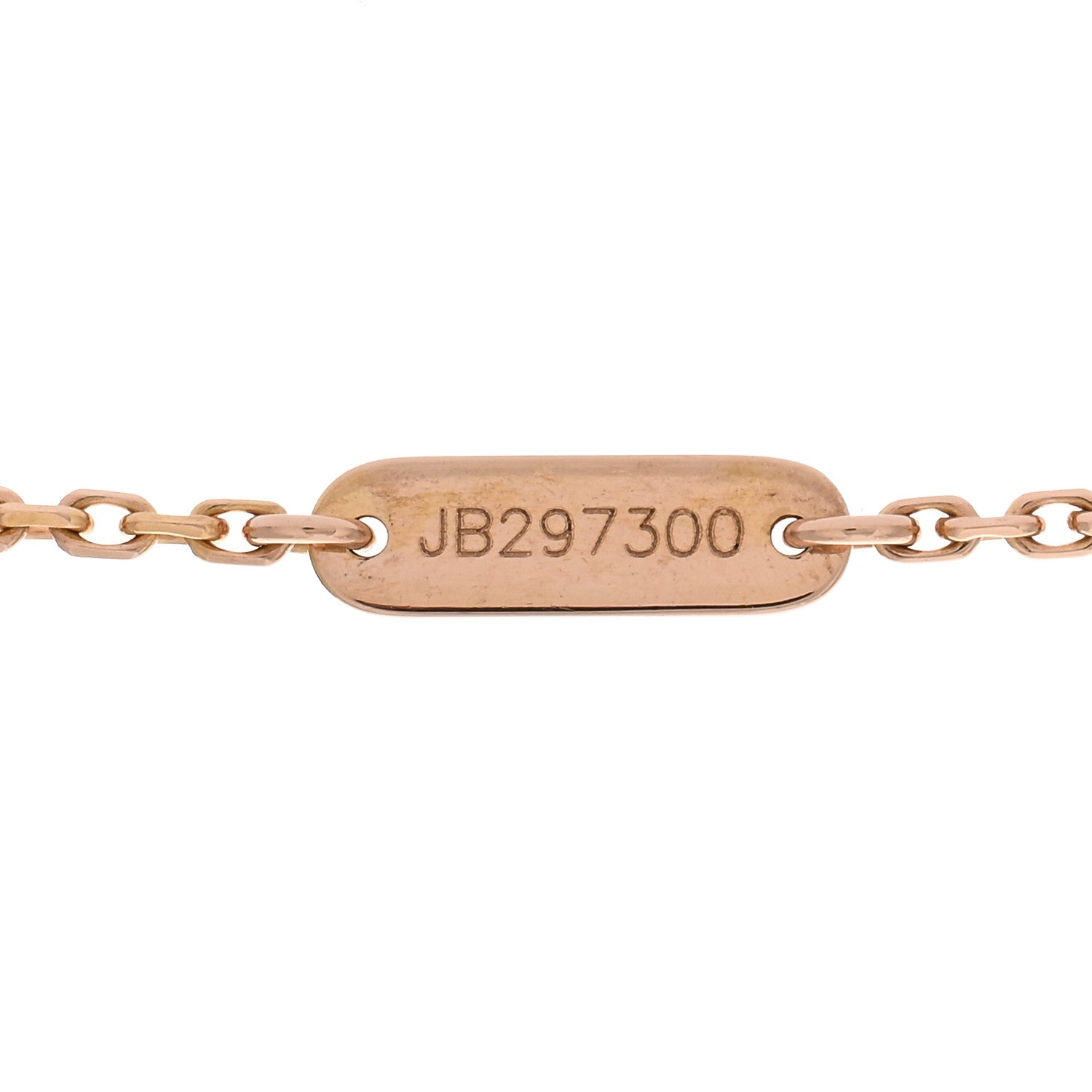 Van Cleef & Arpels 18K Rose Gold Diamond Mother of Pearl Vintage Alhambra Pendant Necklace 4 of 5