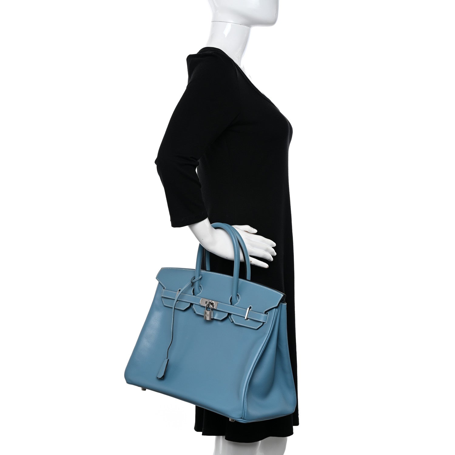 Hermes Epsom Birkin 35 Blue Jean 2 of 19