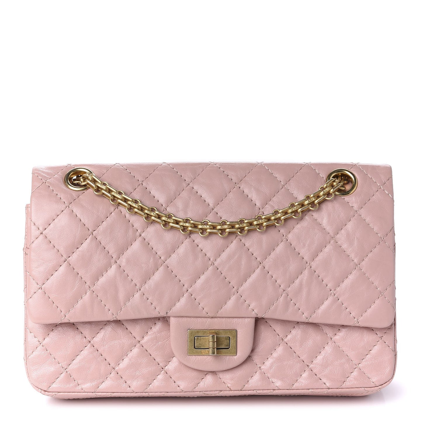 Aged Calfskin Quilted 2.55 Reissue 225 Flap Pink