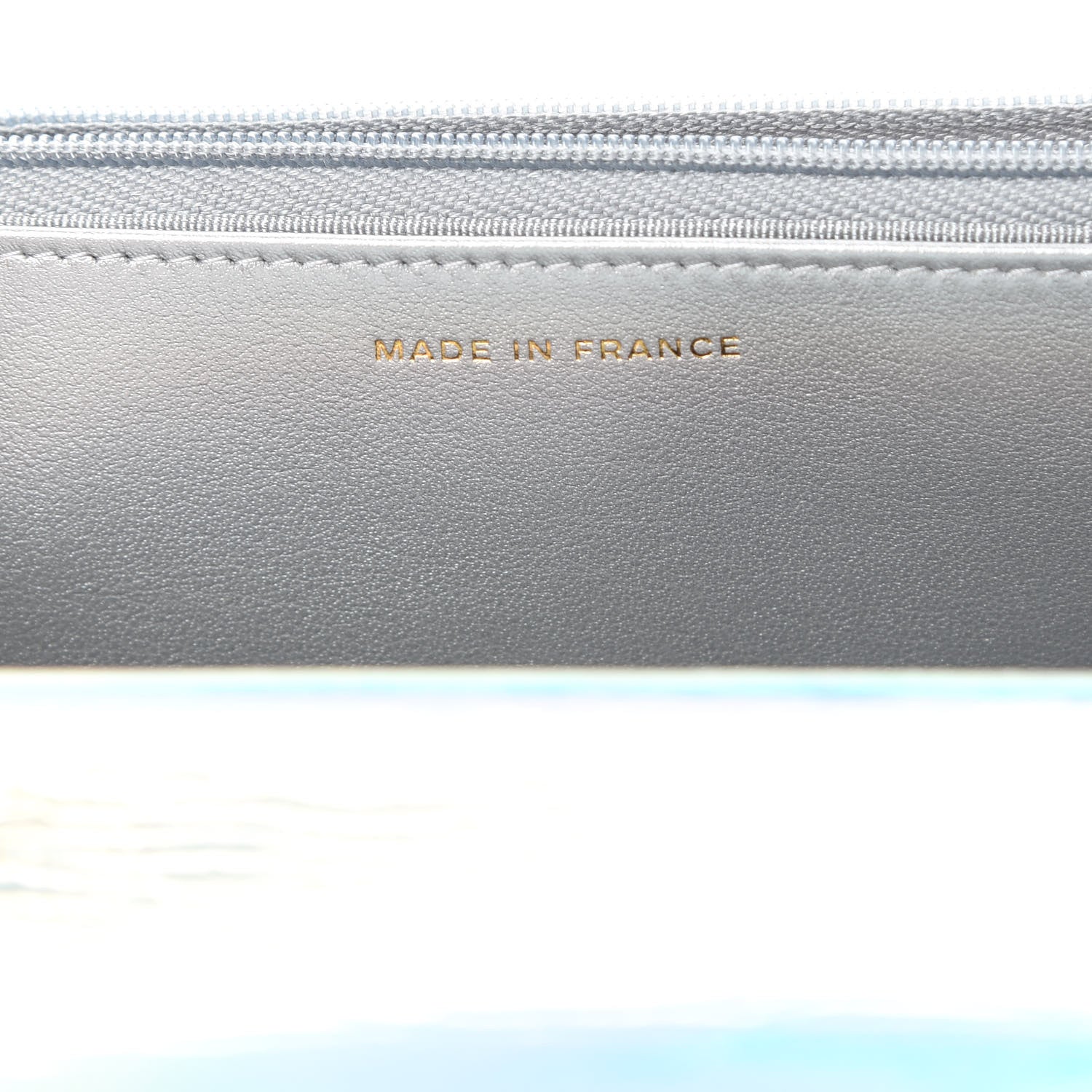 Chanel Iridescent Goatskin Quilted Wallet On Chain WOC Silver 7 of 12