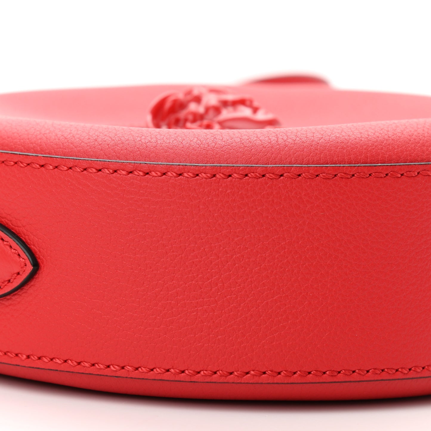 Calfskin La Medusa Round Camera Bag Red