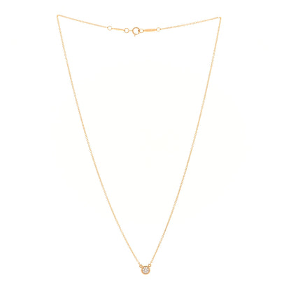 Tiffany 18K Rose Gold Diamond .17ct Elsa Peretti Diamonds by the Yard Pendant Necklace 3 of 6