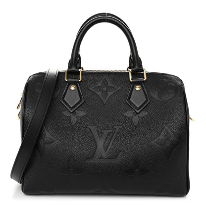 Louis Vuitton Empreinte Monogram Giant Speedy Bandouliere 25 Black 1 of 9