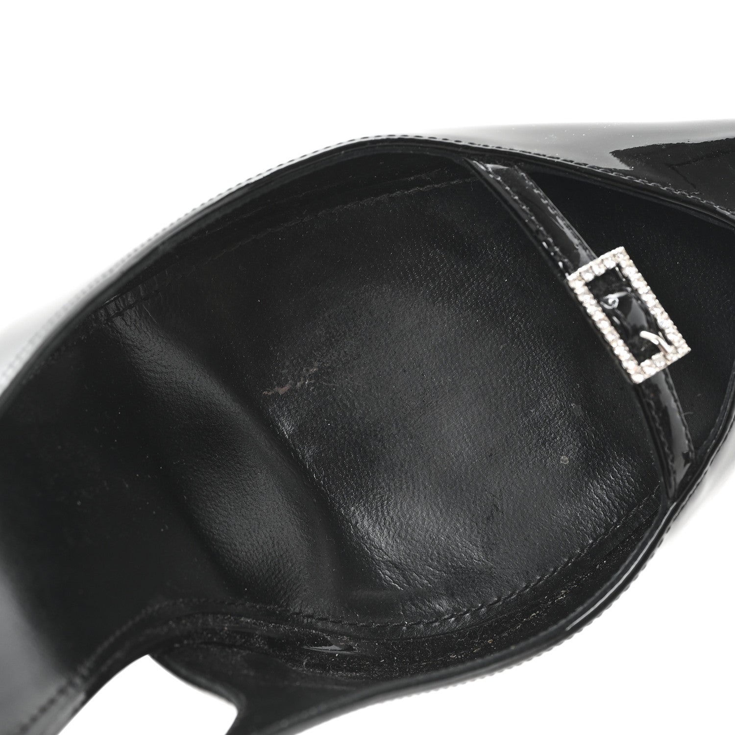 Saint Laurent Vernice 100 Slingback Luna Pumps 39 Black 10 of 10