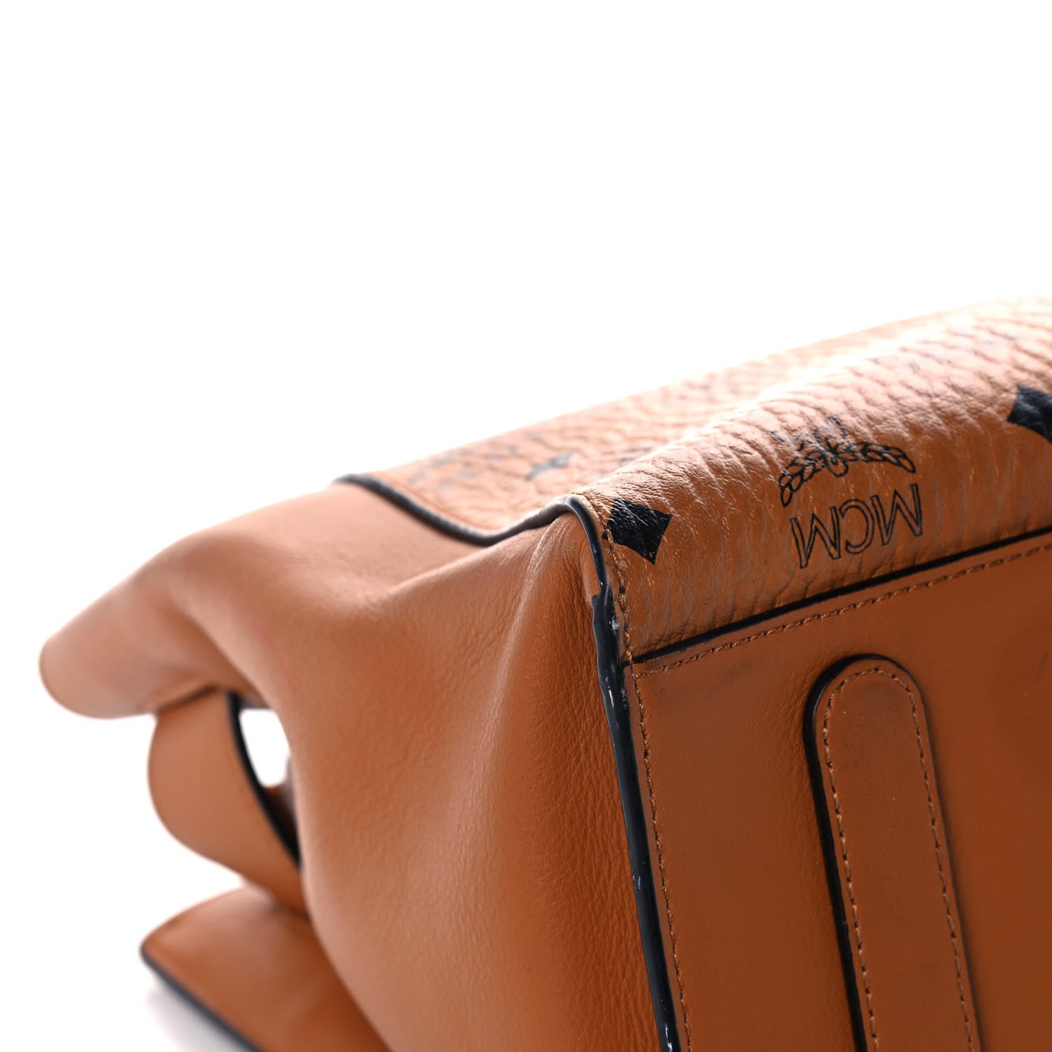 MCM Visetos Small Essential Tote Cognac 9 of 16