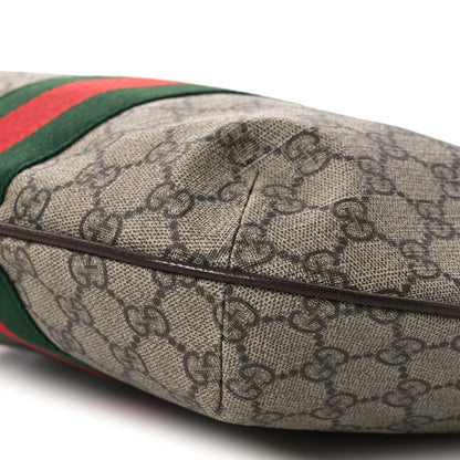 Gucci GG Supreme Monogram Web Small Ophidia Half Moon Hobo Brown 10 of 17