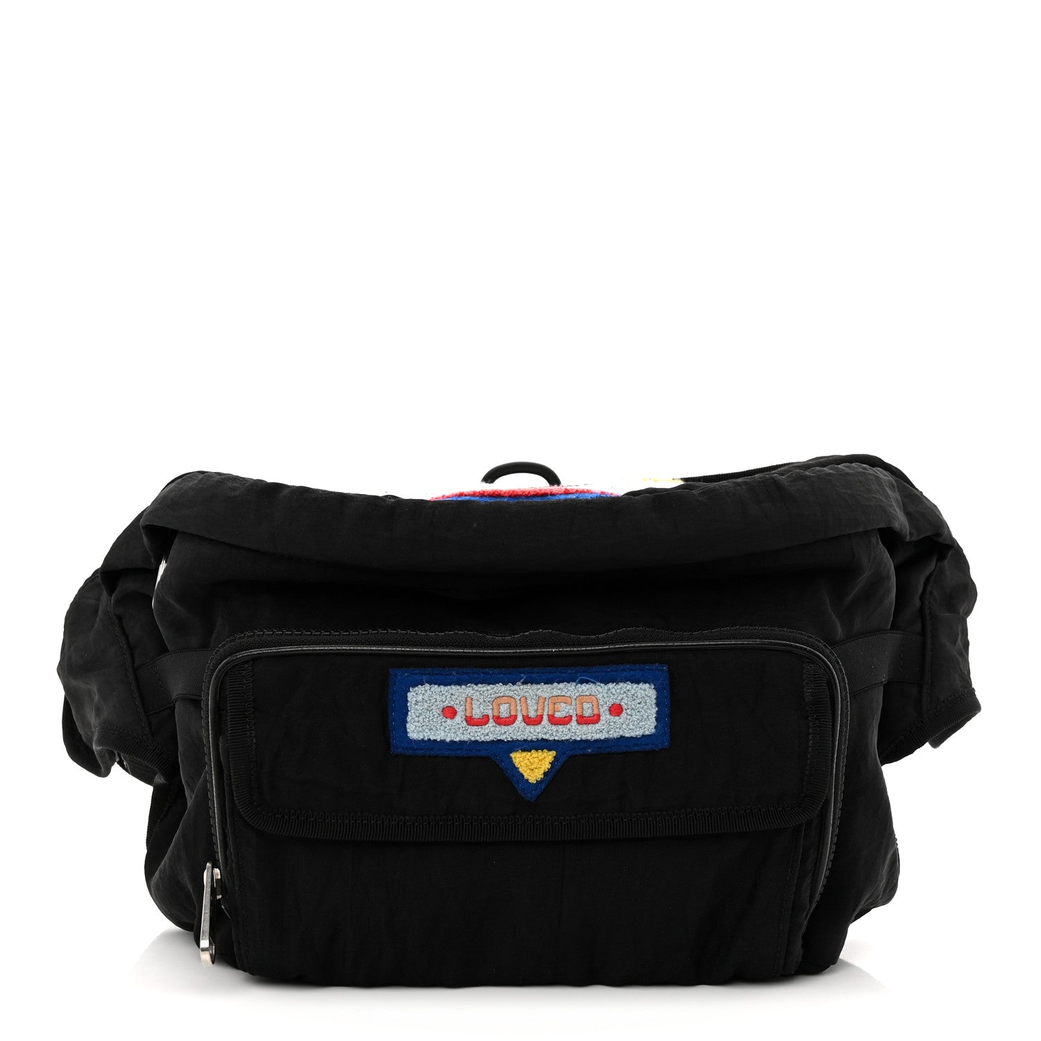 Gucci Nylon 80s Logo Patch Belt Bag Black 1 of 10