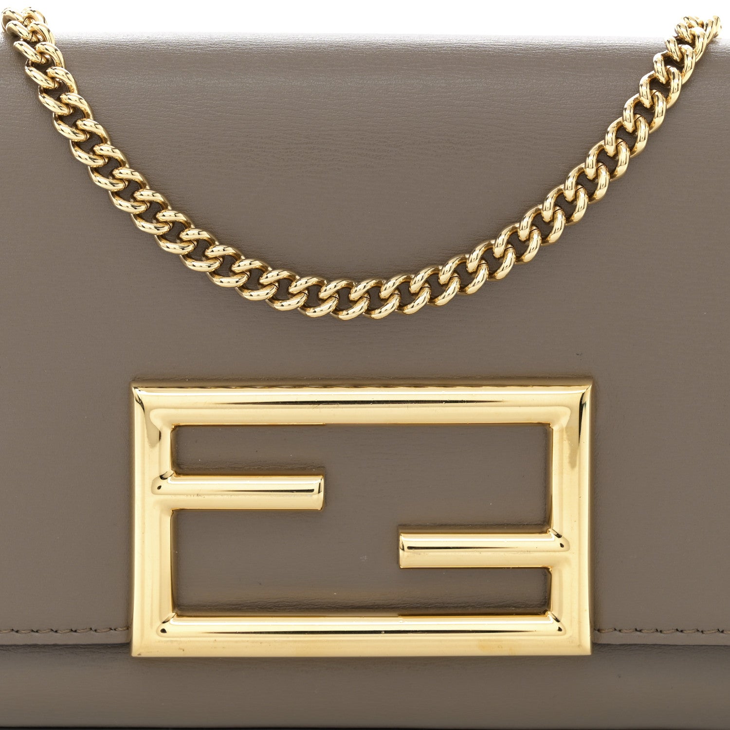 Fendi Vitello Palmellato Wallet on Chain with Pouches Tartufo 9 of 12