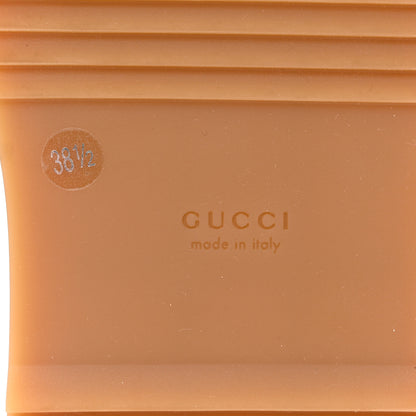 Gucci GG Supreme Monogram Water Flora Angelina Platform Slide Sandals 38.5 Beige White Multicolor 8 of 10