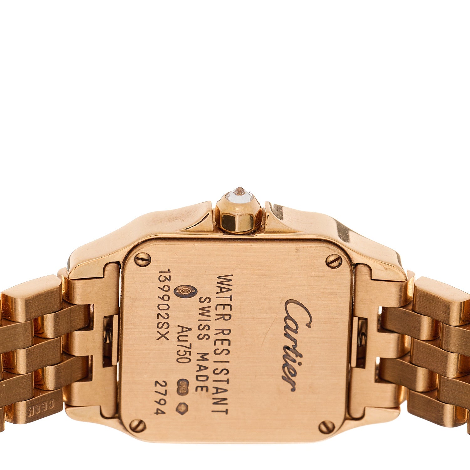 Cartier 18K Pink Gold Diamond Bezel 20mm Santos Demoiselle Quartz Watch 4 of 5