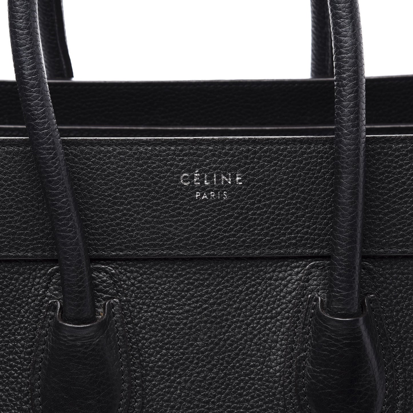 Drummed Calfskin Micro Luggage Black