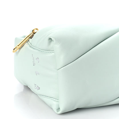 Off-White Calfskin Puffy Pump Pouch Crossbody Bag Green 8 of 9