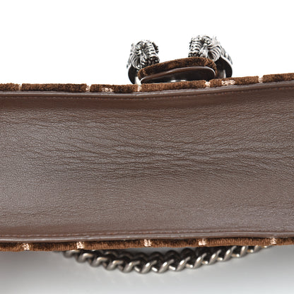 Gucci Velvet Moon Calfskin Crystal GG Monogram Small Dionysus Shoulder Bag Brown Vintage Cocoa Black Diamond 11 of 12