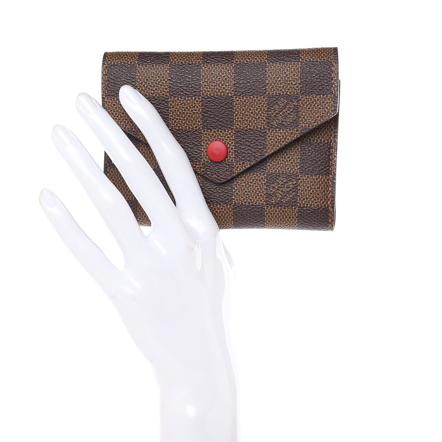 Damier Ebene Victorine Wallet Red