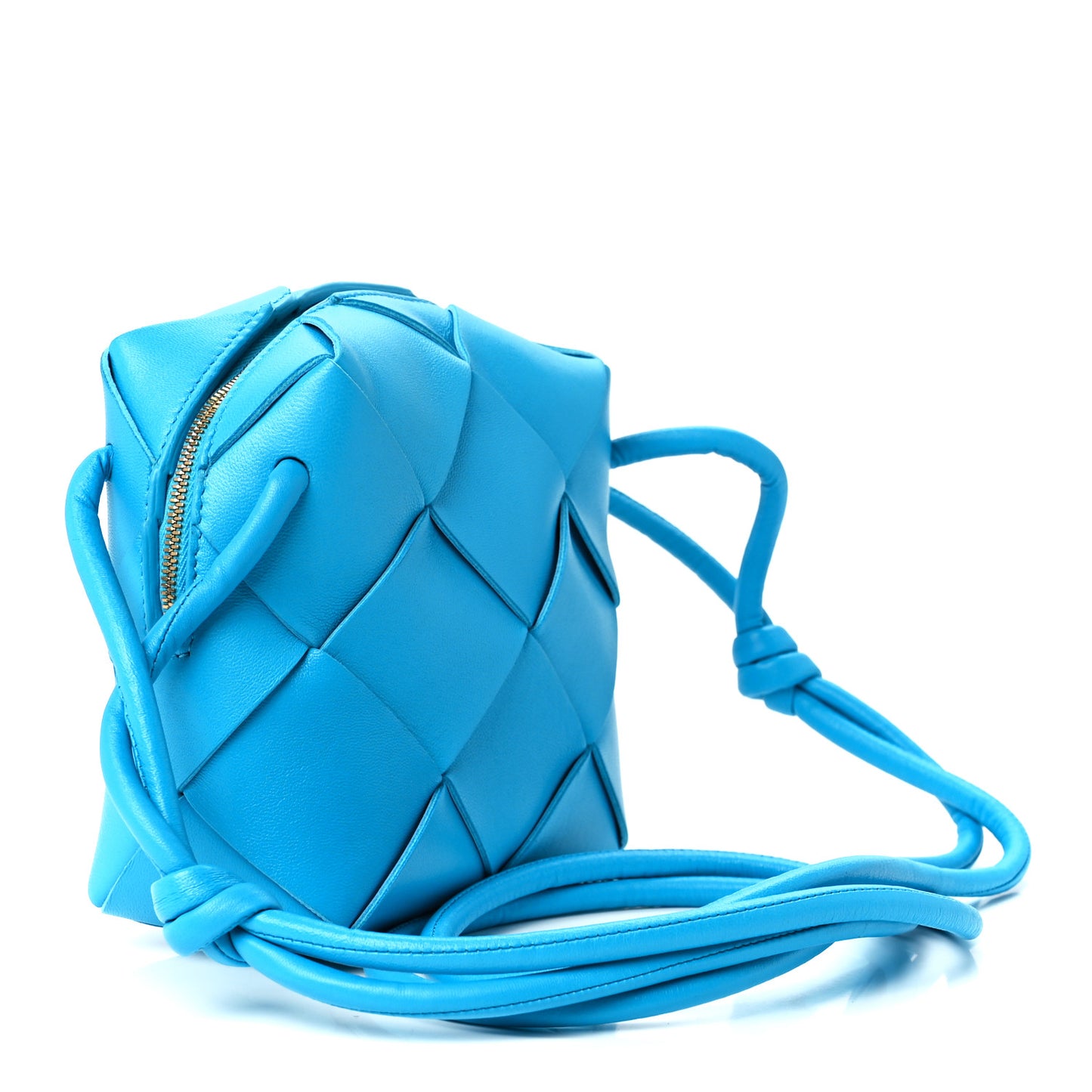 Lambskin Maxi Intrecciato Mini Cassette Camera Bag Pool