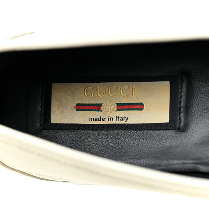 Gucci Calfskin Womens Chain Loafers 38.5 White 10 of 11